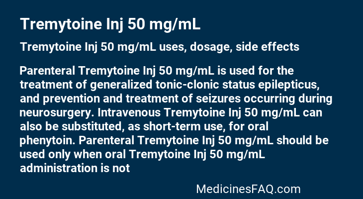 Tremytoine Inj 50 mg/mL